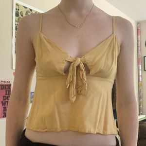 Yellow Self-Tie Cami